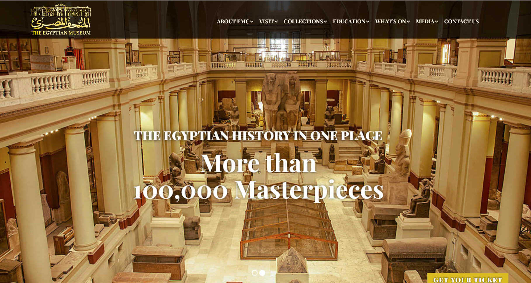 The Egyptian Museum at Cairo holds more than 100,000 masterpieces