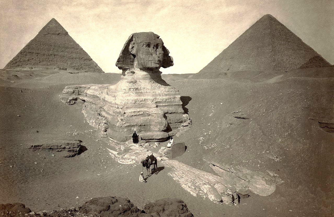 1878 Giza, the Sphinx being excavated
