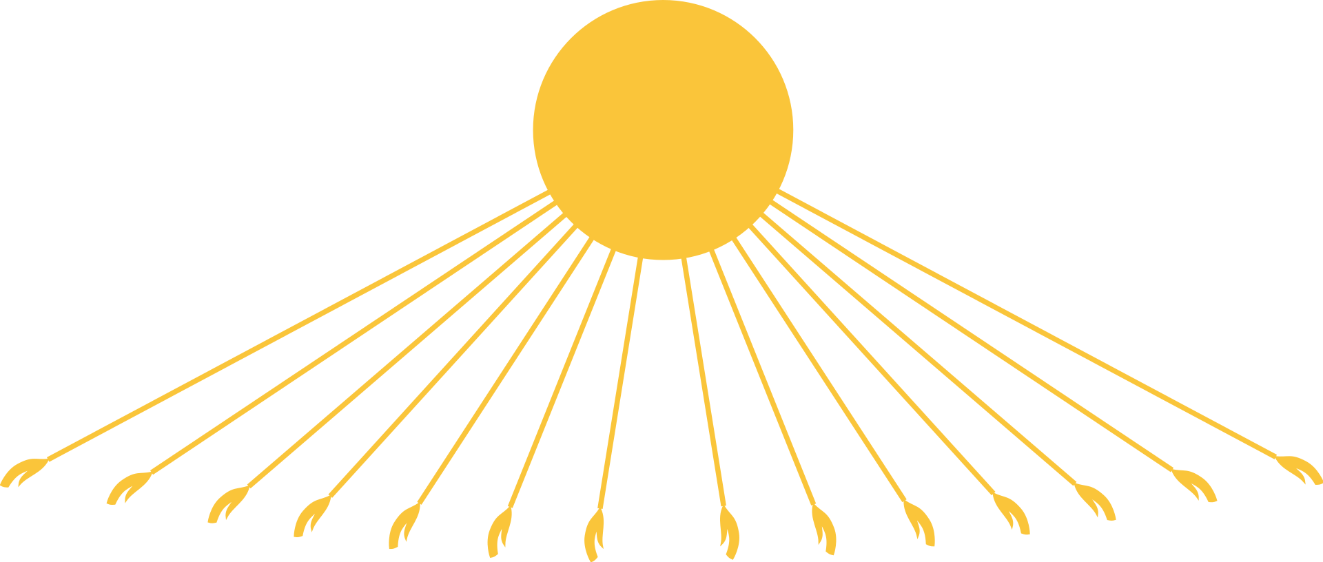 The symbol of Aten - Sun disc and radiating arms