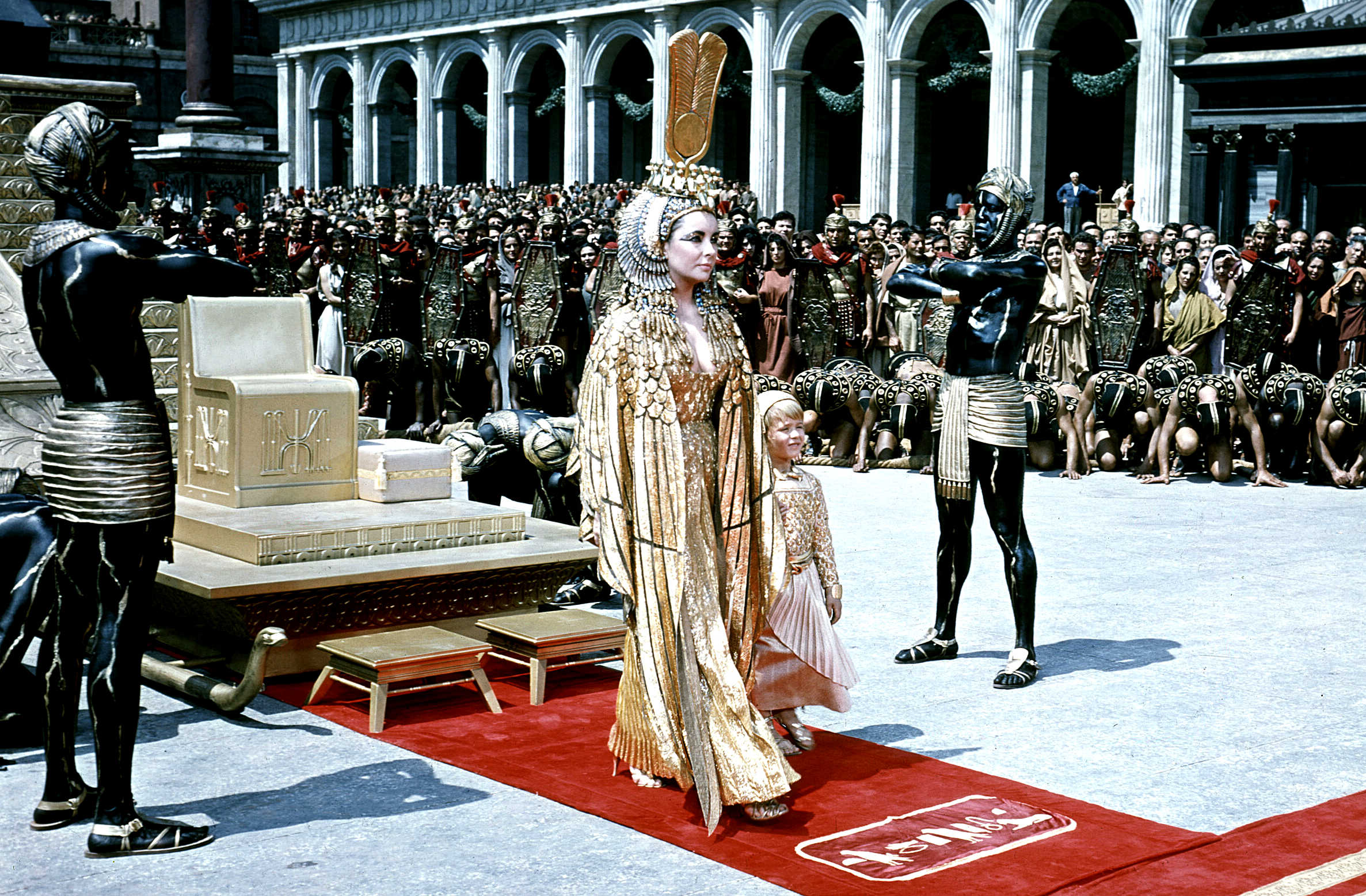 Elizabeth Taylor plays Cleopatra Philopator VII in the 1963 film spectacle