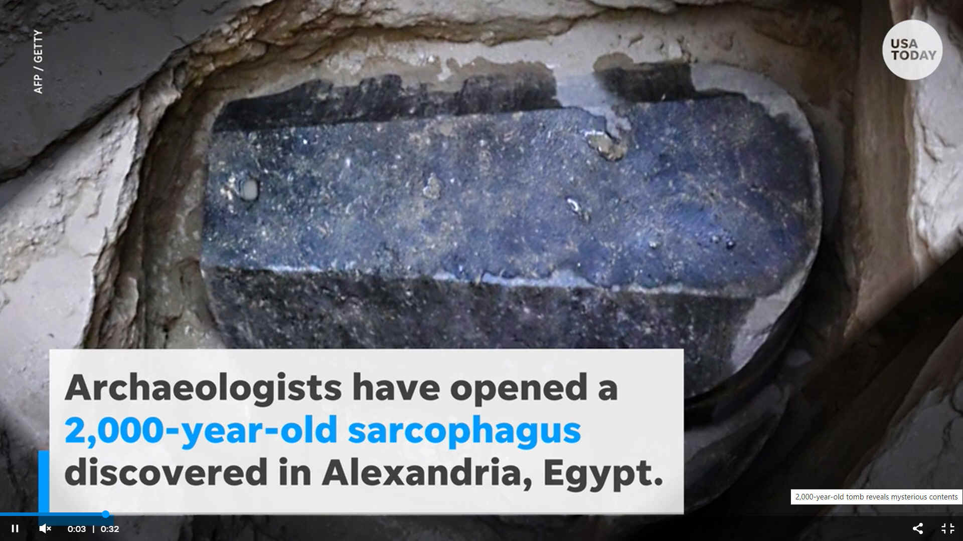 Archaeologists have opened a 2,000 year old sarcophagus in Alexandria 2018