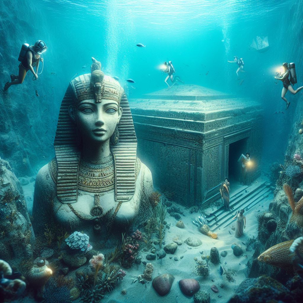 Cleopatra's underwater mausoleum is slowly uncovered