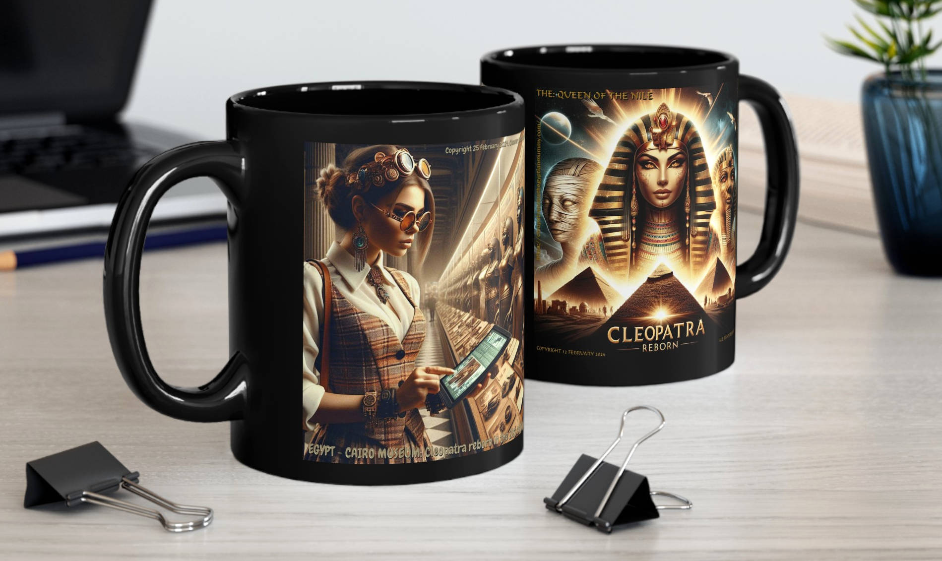 Indulge yourselves with this beautiful range of Cleoptra collectibles. Drink from the cup of life.