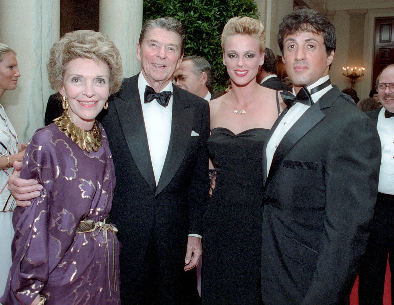 Sylvester Stallone Ronald Nancy Reagan Brigitte Nielsen White House 1985