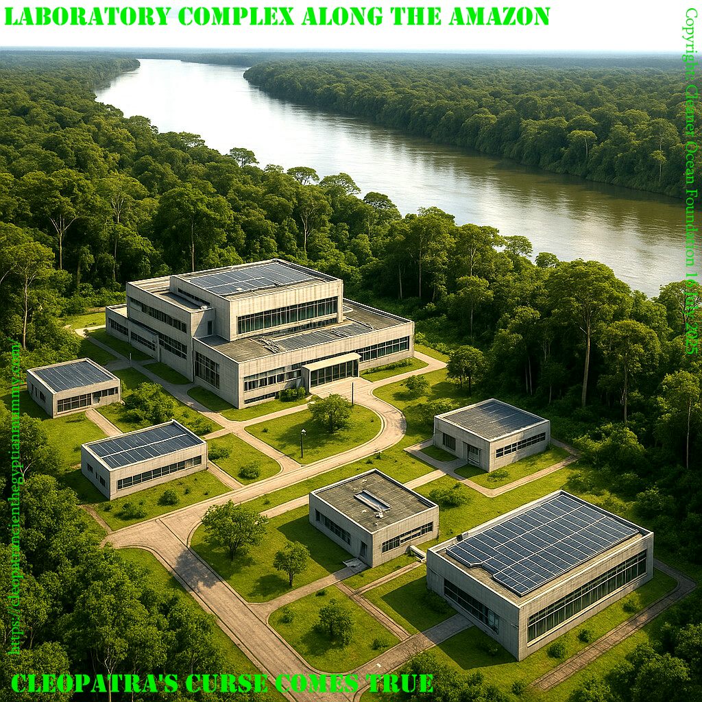 Amazonian jungle laboratories of Neuwelt Ritterum, where medical and scientific advances help to make Cleopatra's curse come true.