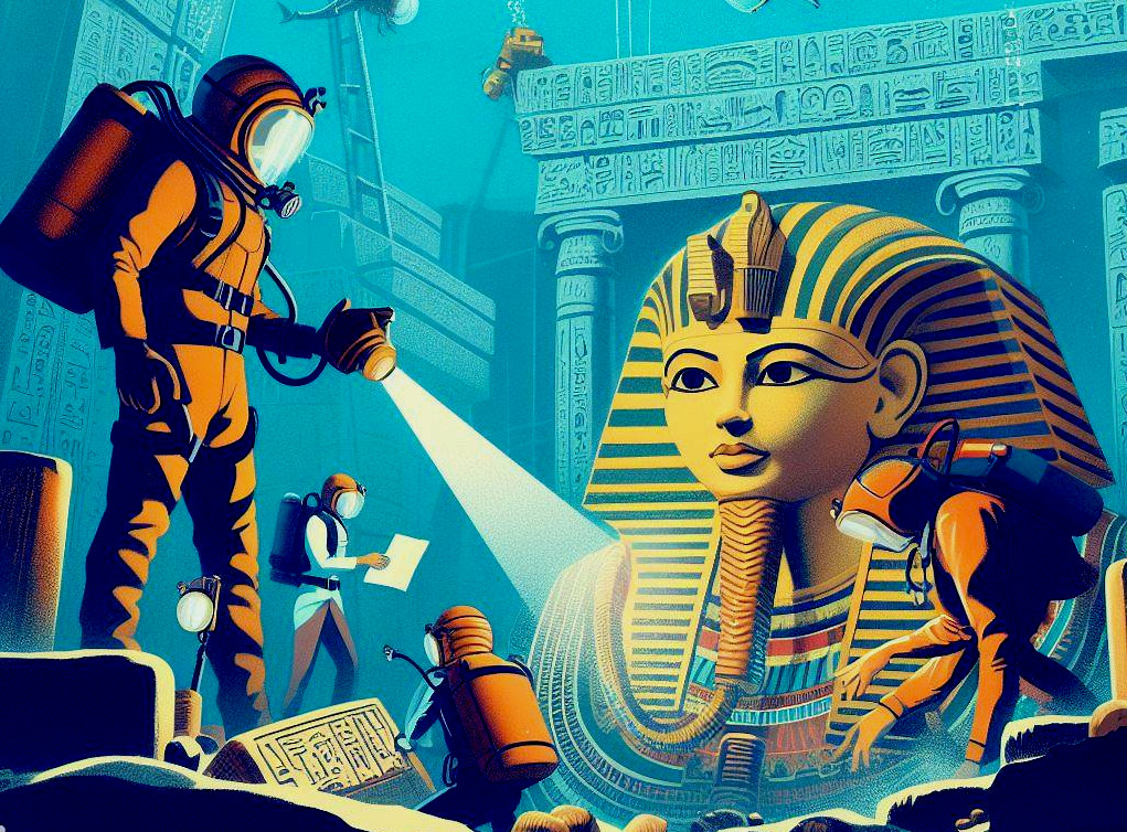 The whole world is amazed at the discovery of Cleopatra's tomb underwater, off the coast of Egypt, near Alexandria